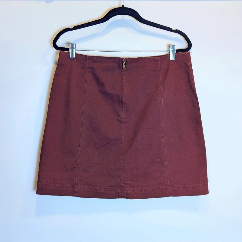 Umgee Burgundy High Waist Mini Skirt Size Large